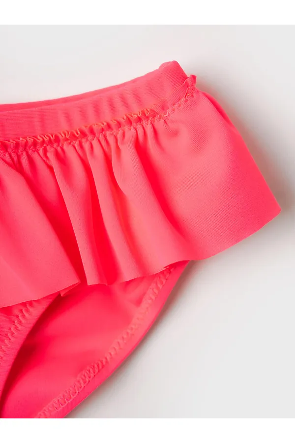 Купальный костюм трикотажный для девочек PLAYTODAY, розовый неоновый - фото 2