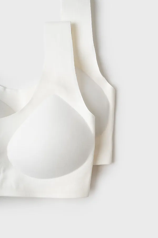 Топ (бра) трикотажный для девочек, 2 шт в комплекте PLAYTODAY, белый - фото 2