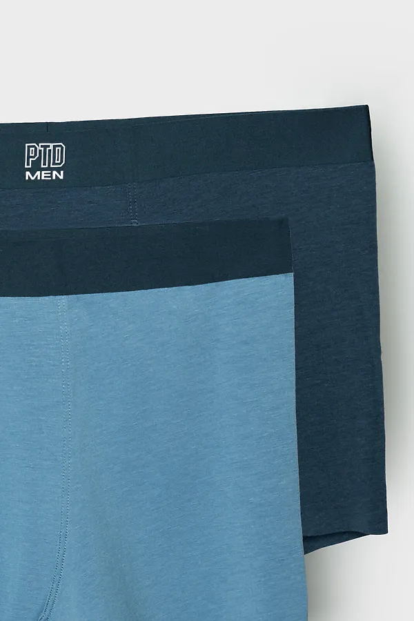 Трусы трикотажные для мужчин - боксеры, 2 шт в комплекте PLAYTODAY, серо-синий,тёмно-синий - фото 2