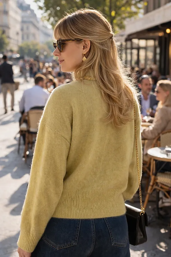 Джемпер relaxed fit арт. 1896-1 НАТАЛИ, горчичный - фото 2