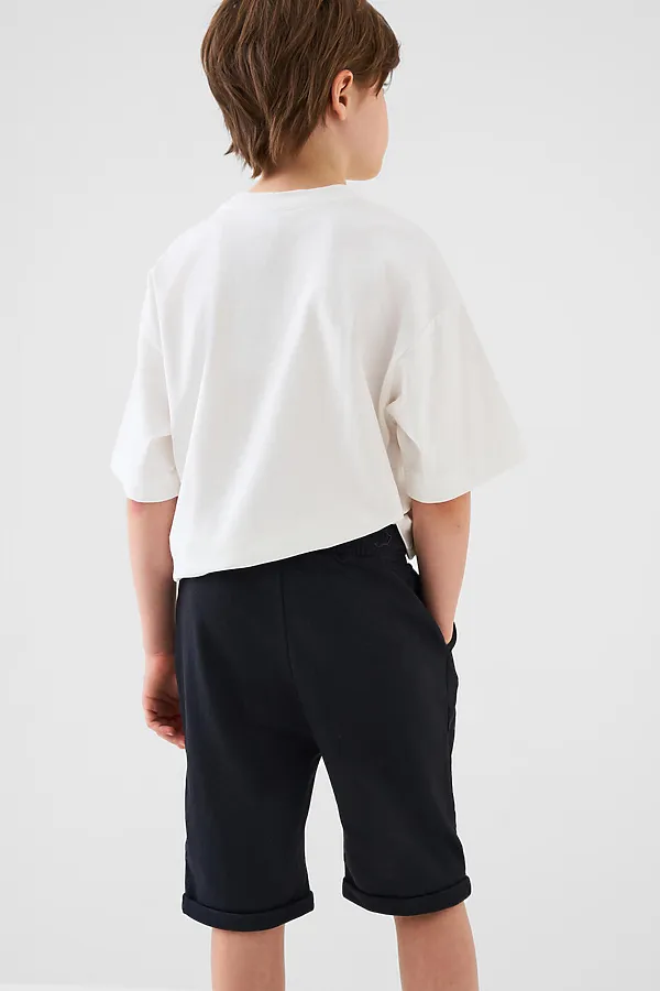 Шорты трикотажные для мальчиков PLAYTODAY, черный - фото 2