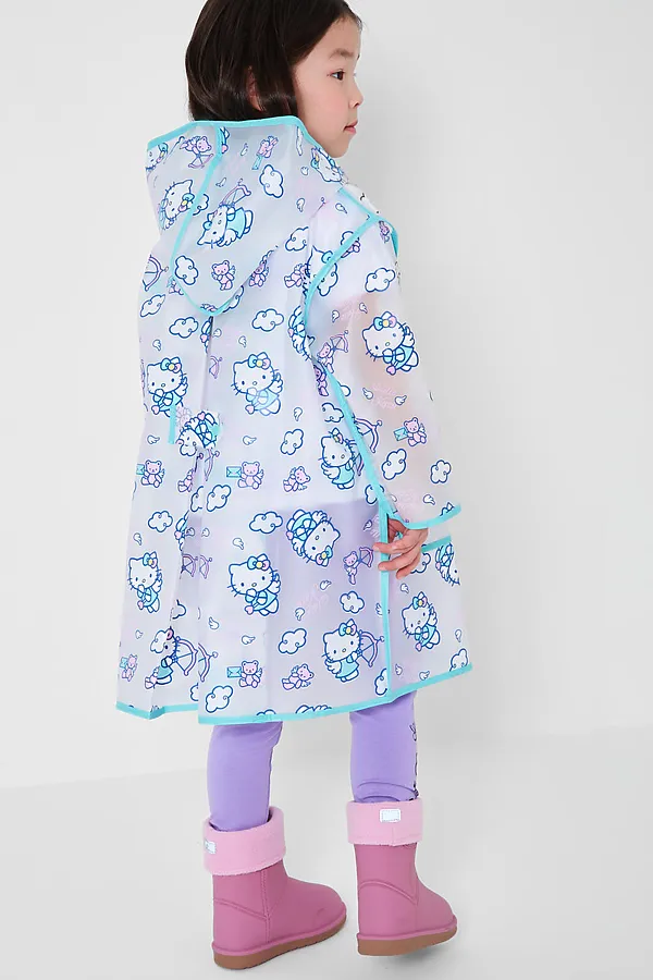 Плащ из полимерного материала для девочек (дождевик) PLAYTODAY, разноцветный - фото 2