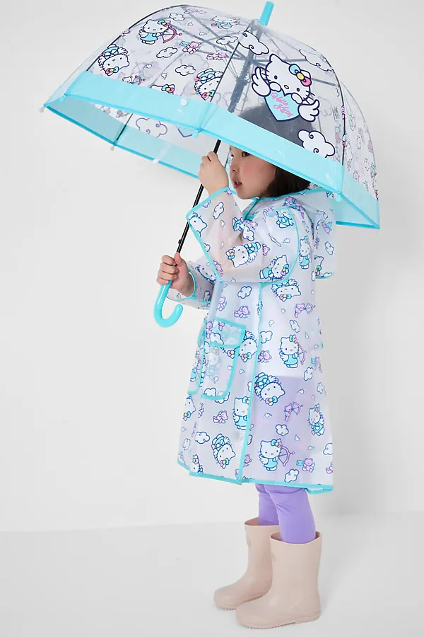 Плащ из полимерного материала для девочек (дождевик) PLAYTODAY, разноцветный - фото 2