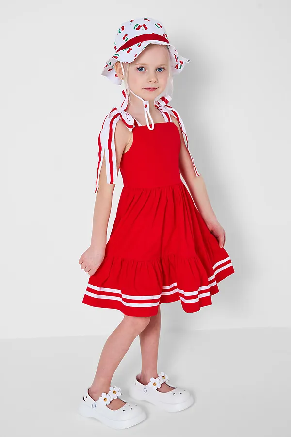 Панама текстильная для девочек PLAYTODAY, разноцветный - фото 2