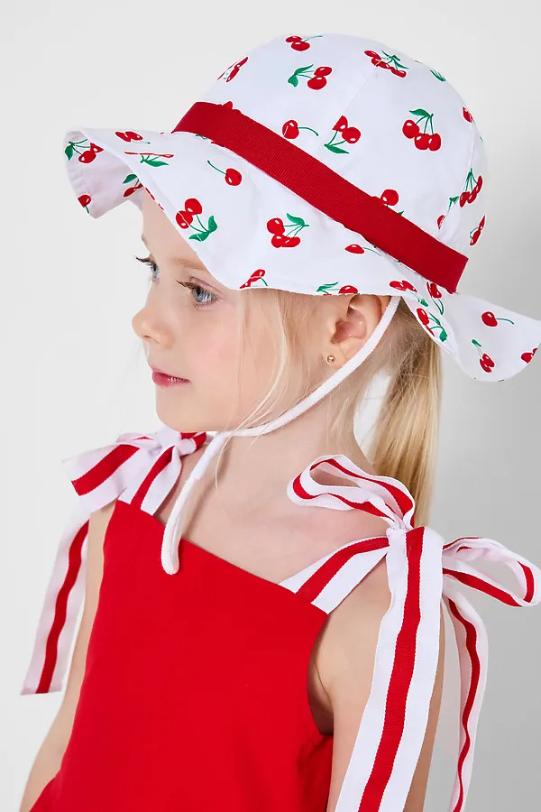 Панама текстильная для девочек PLAYTODAY, разноцветный - фото 2