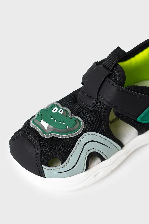 Сандалии для мальчиков PLAYTODAY, черный,белый,зеленый - фото 2