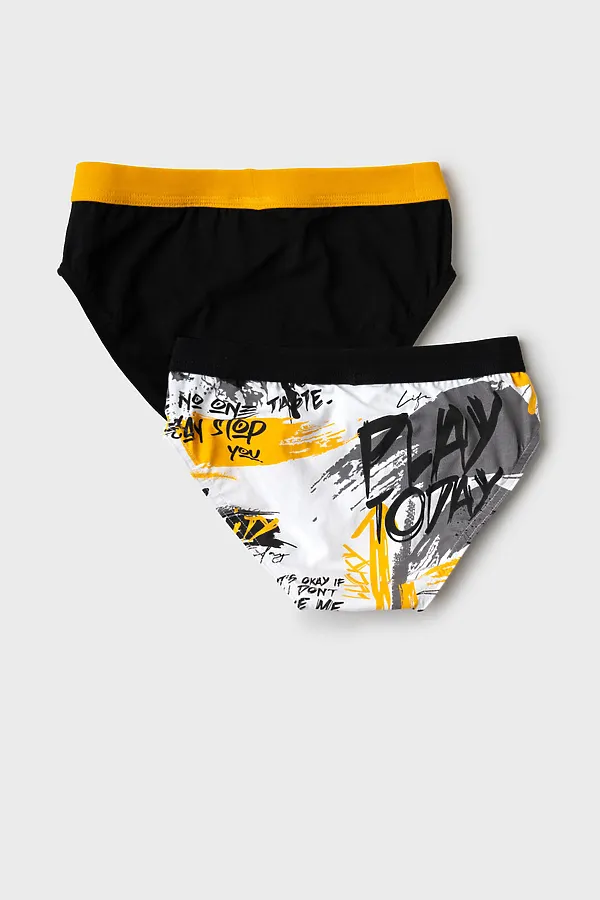Трусы трикотажные для мальчиков - брифы, 2 шт в комплекте PLAYTODAY, разноцветный - фото 2