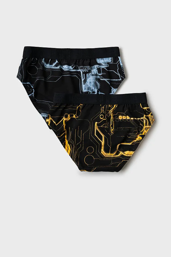 Трусы трикотажные для мальчиков - брифы, 2 шт в комплекте PLAYTODAY, разноцветный - фото 2