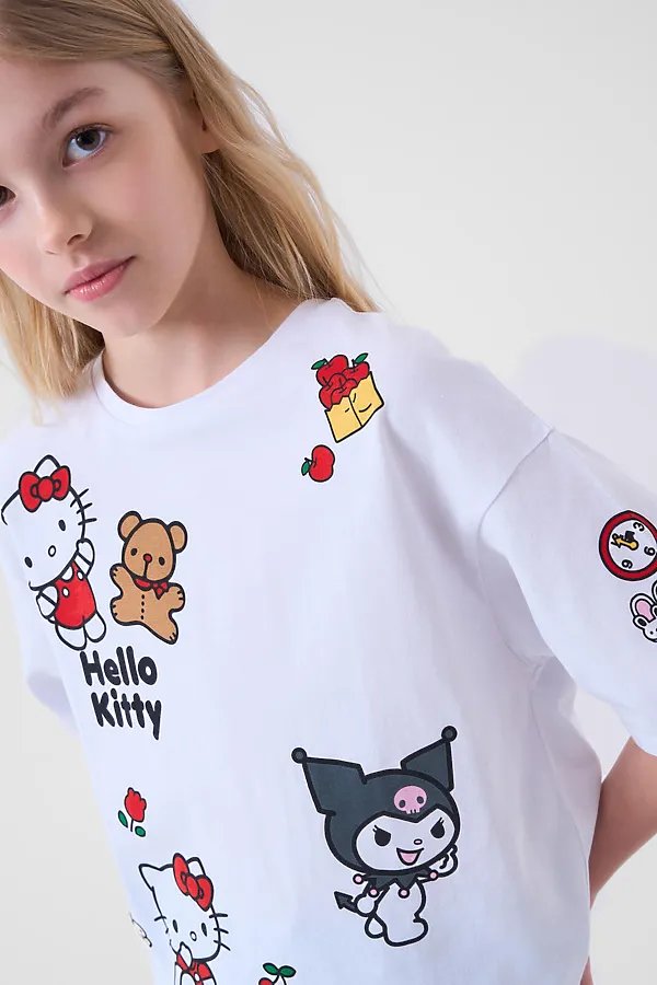 Фуфайка трикотажная для девочек (футболка) PLAYTODAY, белый - фото 2