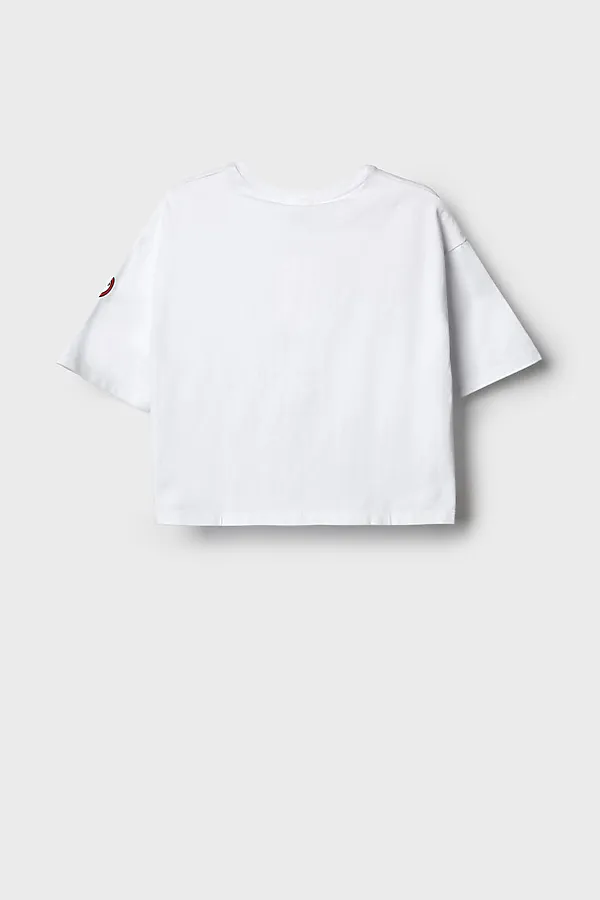 Фуфайка трикотажная для девочек (футболка) PLAYTODAY, белый - фото 2