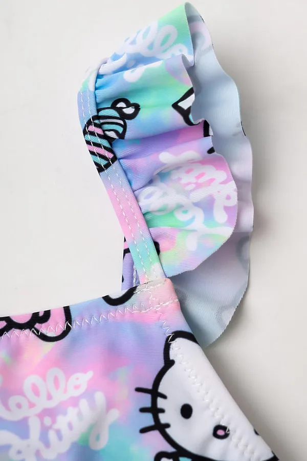 Купальный костюм детский трикотажный для девочек PLAYTODAY, разноцветный - фото 2