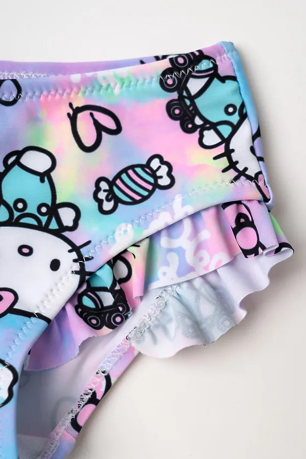 Купальный костюм детский трикотажный для девочек PLAYTODAY, разноцветный - фото 2