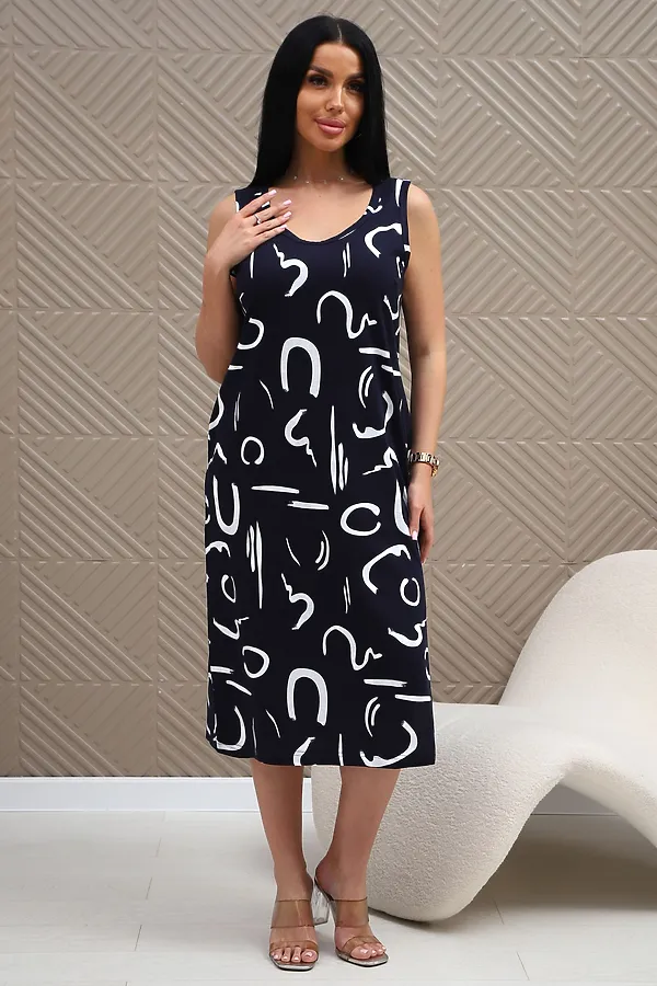 Сарафан 373т НАТАЛИ, темно-синий - фото 2