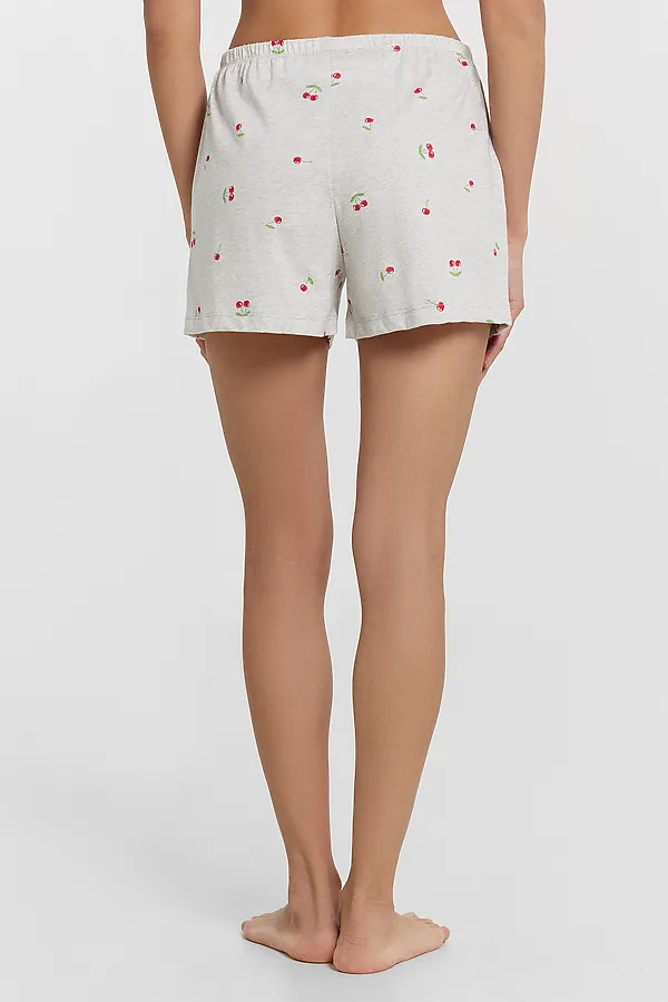 Шорты женские MARK FORMELLE, вишни на сером меланже - фото 2