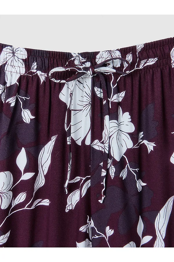 Брюки MARK FORMELLE, цветы на винном - фото 2