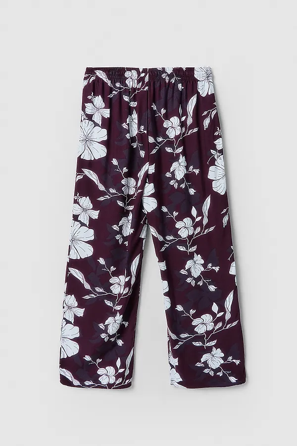 Брюки MARK FORMELLE, цветы на винном - фото 2