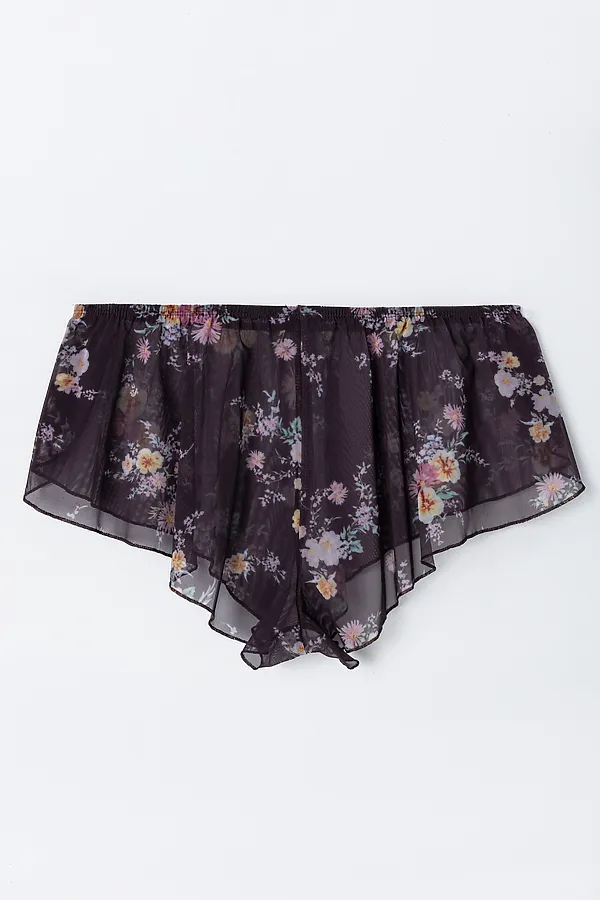 Комплект женский (блуза, шорты) MARK FORMELLE, цветы на коричневом - фото 2