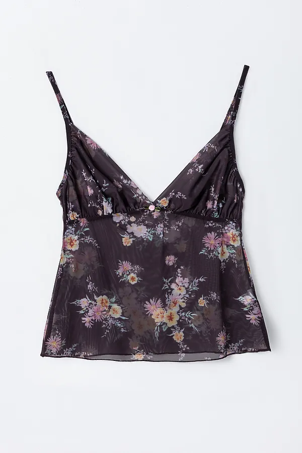 Комплект женский (блуза, шорты) MARK FORMELLE, цветы на коричневом - фото 2