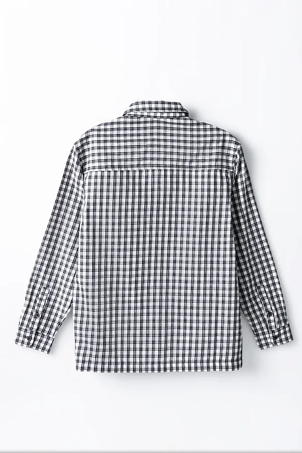Рубашка для мальчиков MARK FORMELLE, черно -белая клетка - фото 2