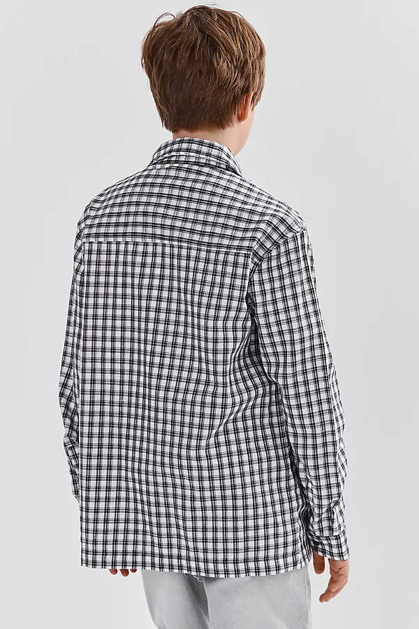 Рубашка для мальчиков MARK FORMELLE, черно -белая клетка - фото 2