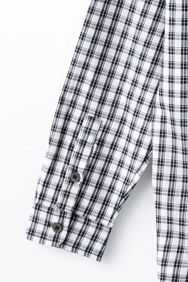 Рубашка для мальчиков MARK FORMELLE, черно -белая клетка - фото 2