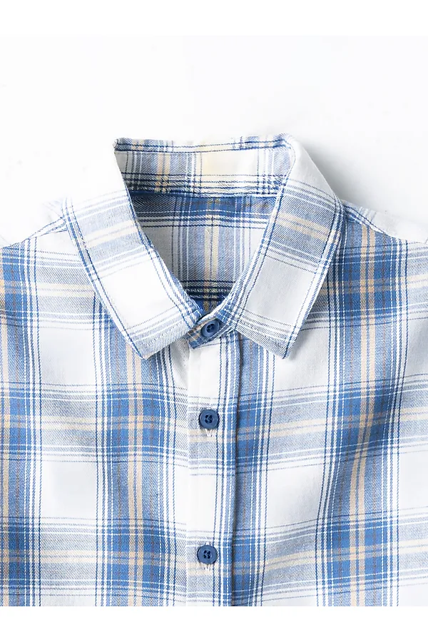 Рубашка для мальчиков MARK FORMELLE, синяя клетка - фото 2