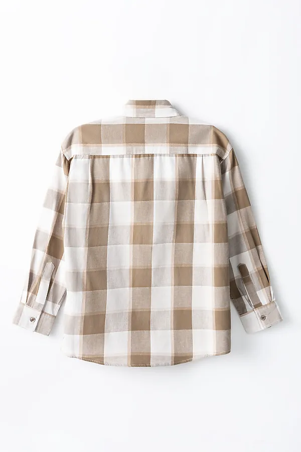 Рубашка для мальчиков MARK FORMELLE, коричневая клетка - фото 2