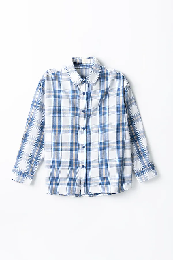 Рубашка для мальчиков MARK FORMELLE, синяя клетка - фото 2