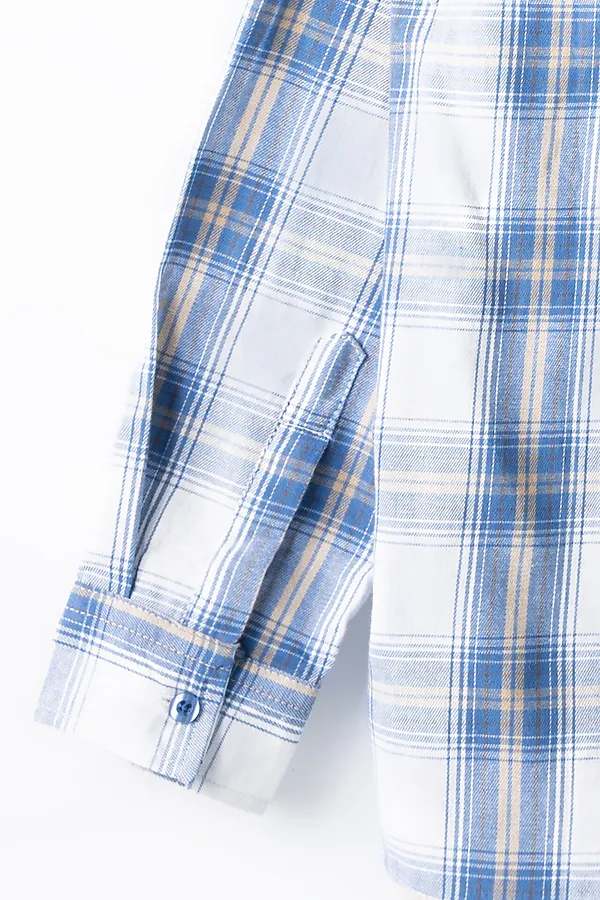Рубашка для мальчиков MARK FORMELLE, синяя клетка - фото 2