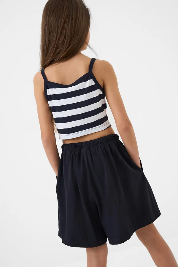 Шорты трикотажные для девочек, 2 шт в комплекте PLAYTODAY, темно-серый,белый - фото 2