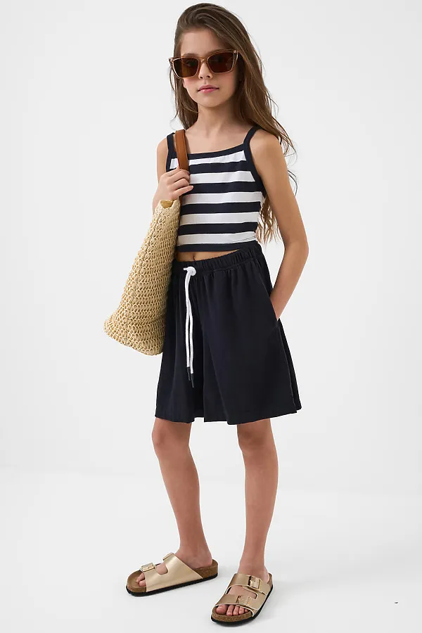 Шорты трикотажные для девочек, 2 шт в комплекте PLAYTODAY, темно-серый,белый - фото 2