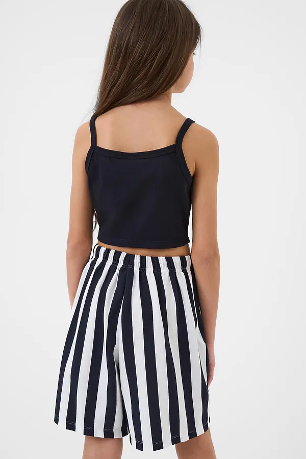 Шорты трикотажные для девочек, 2 шт в комплекте PLAYTODAY, темно-серый,белый - фото 2