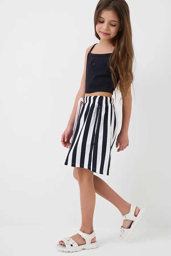 Шорты трикотажные для девочек, 2 шт в комплекте PLAYTODAY, темно-серый,белый - фото 2