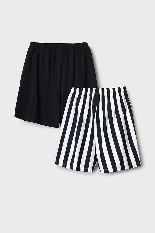 Шорты трикотажные для девочек, 2 шт в комплекте PLAYTODAY, темно-серый,белый - фото 2