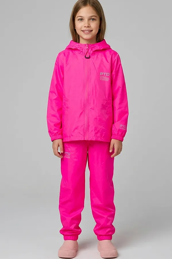 Брюки водонепроницаемые с полиуретановым покрытием PLAYTODAY, фуксия - фото 2