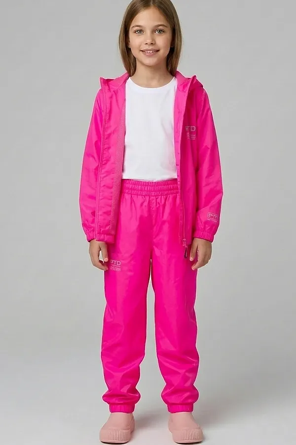 Брюки водонепроницаемые с полиуретановым покрытием PLAYTODAY, фуксия - фото 2