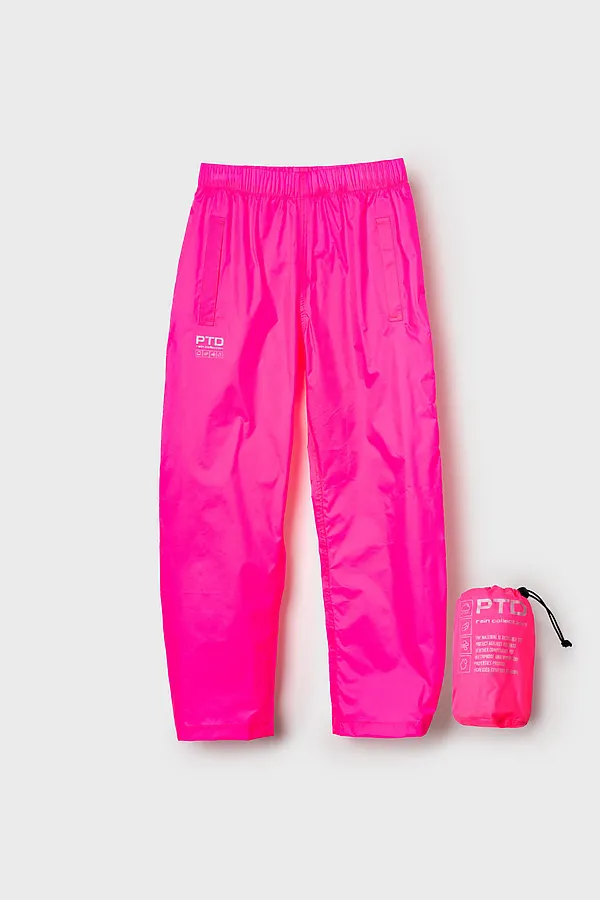 Брюки водонепроницаемые с полиуретановым покрытием PLAYTODAY, фуксия - фото 2