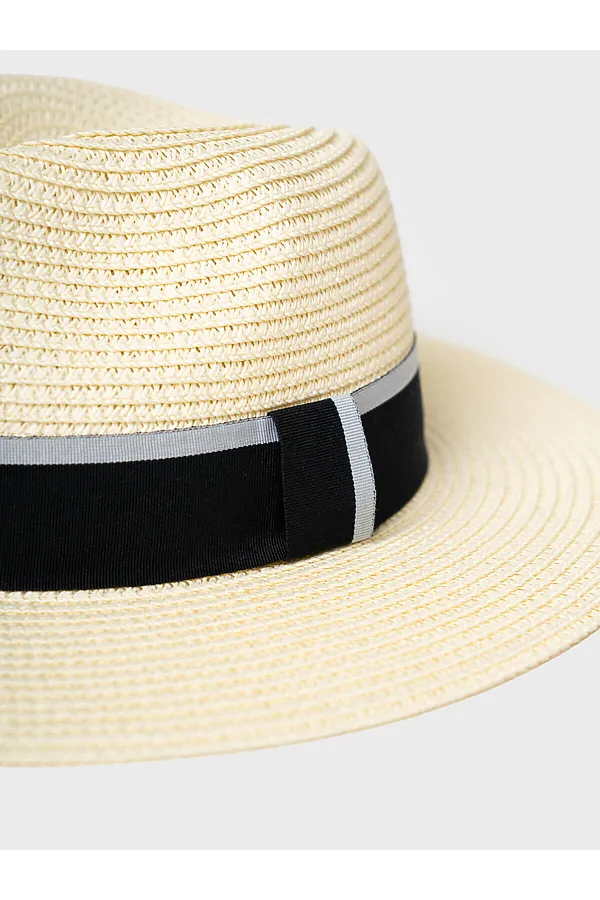 Шляпа соломенная для мужчин PLAYTODAY, белый - фото 2