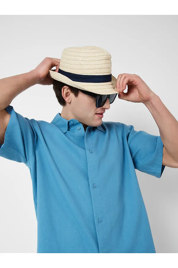 Шляпа соломенная для мужчин PLAYTODAY, бежевый - фото 2