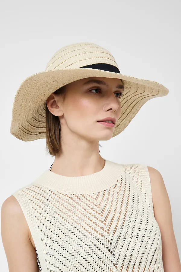 Шляпа соломенная для женщин PLAYTODAY, бежевый - фото 2