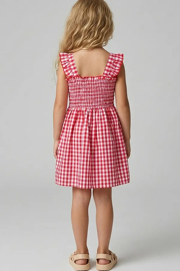 Сарафан текстильный для девочек PLAYTODAY, белый,красный - фото 2