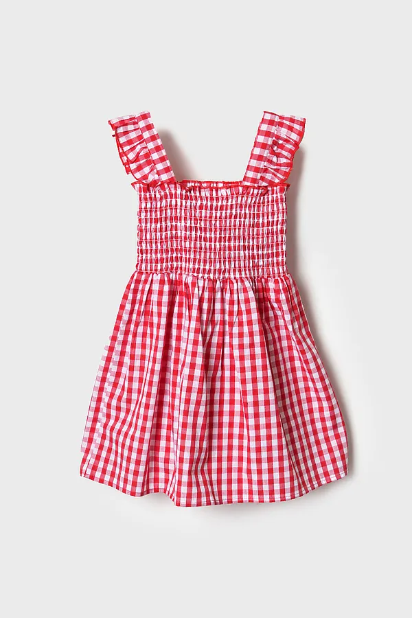 Сарафан текстильный для девочек PLAYTODAY, белый,красный - фото 2