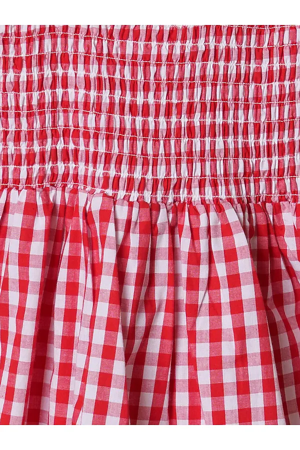 Сарафан текстильный для девочек PLAYTODAY, белый,красный - фото 2
