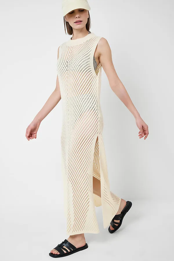 Платье-туника трикотажное для женщин PLAYTODAY, бежевый - фото 2