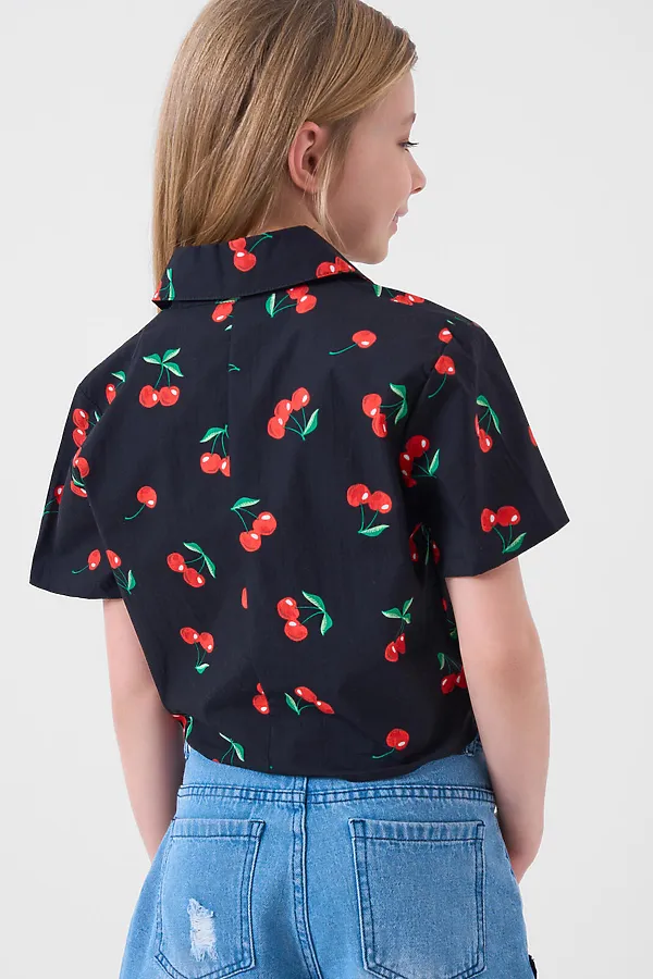 Рубашка текстильная для девочек PLAYTODAY, разноцветный - фото 2