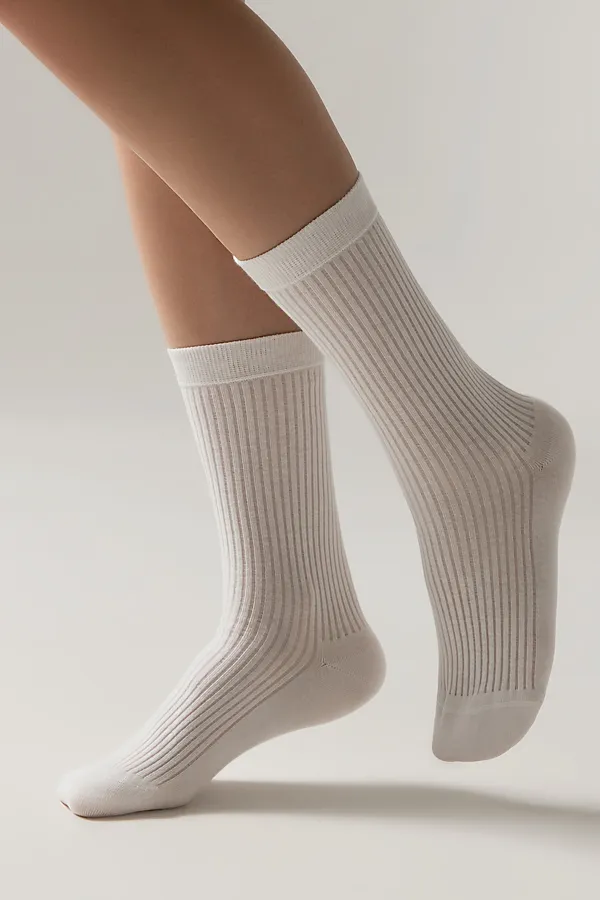 CONTE CLASSIC Хлопковые носки в рубчик CONTE ELEGANT, молочный - фото 2