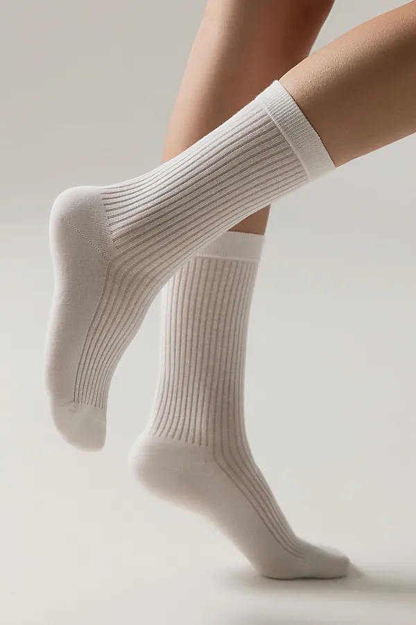 CONTE CLASSIC Хлопковые носки в рубчик CONTE ELEGANT, молочный - фото 2