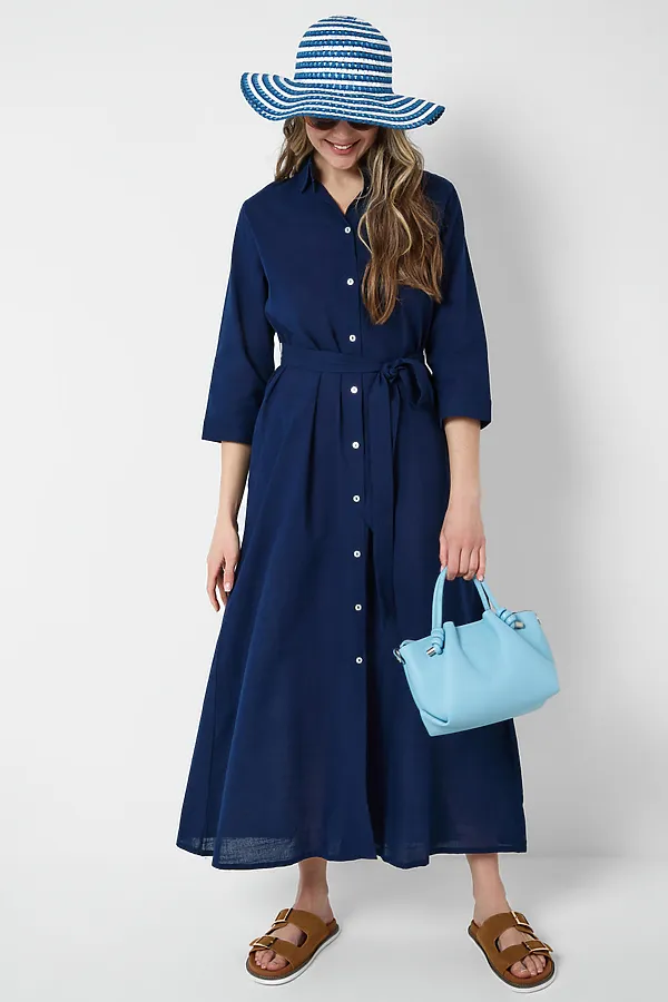 Шляпа соломенная для женщин PLAYTODAY, белый,синий - фото 2