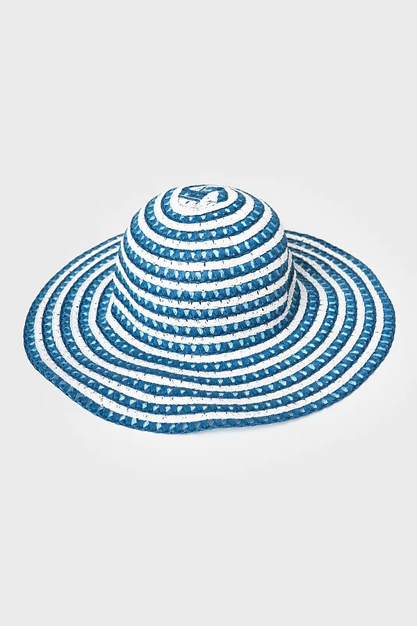 Шляпа соломенная для женщин PLAYTODAY, белый,синий - фото 2