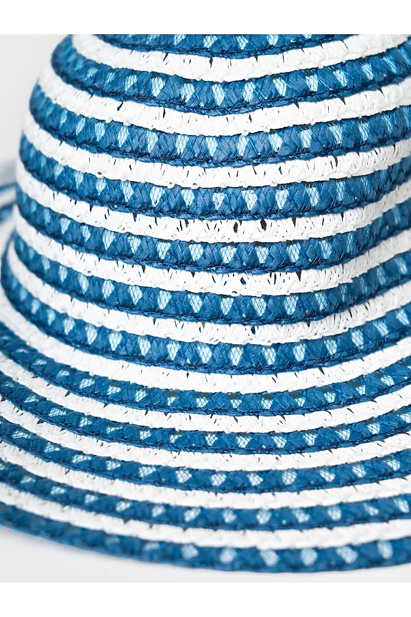 Шляпа соломенная для женщин PLAYTODAY, белый,синий - фото 2